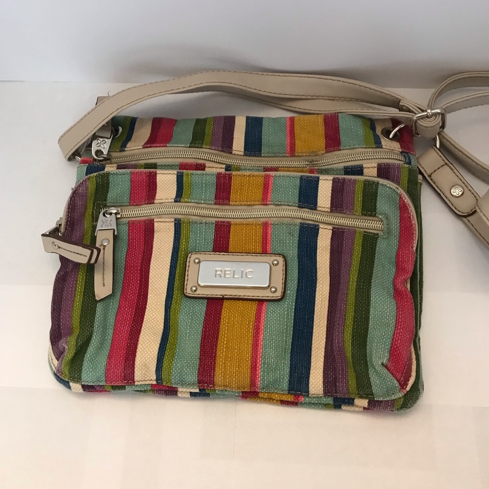 RELIC Multicolored Stripped Cross Body Bag Purse
